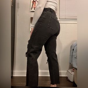 Black Distressed Jeans